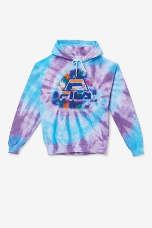 FILA Tie Dye Icon Hoodies Multicolor,Womens Clothing | CA.IOLXNE802